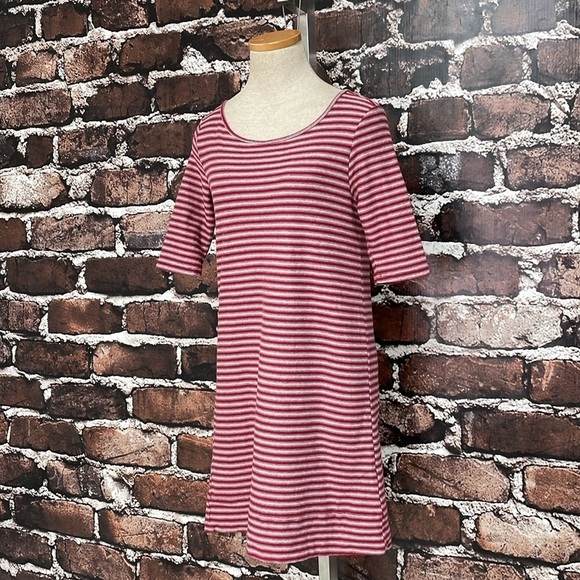 We The Free Dress Women's Small Red Grey Striped Short Sleeve T-Shirt - Picture 5 of 15